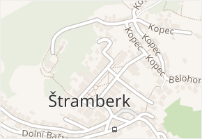 Štramberk v obci Štramberk - mapa části obce