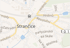 Pod Lipami v obci Strančice - mapa ulice