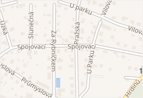 Pražská v obci Strančice - mapa ulice