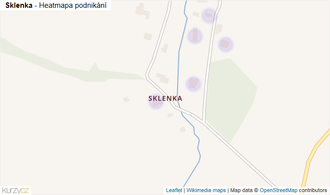 Mapa Sklenka - Firmy v části obce.