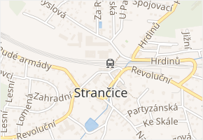 Sokolská v obci Strančice - mapa ulice