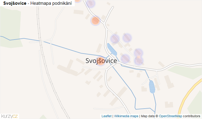 Mapa Svojšovice - Firmy v části obce.