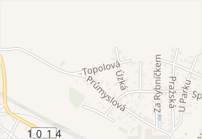 Topolová v obci Strančice - mapa ulice