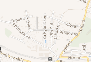 Za Rybníčkem v obci Strančice - mapa ulice