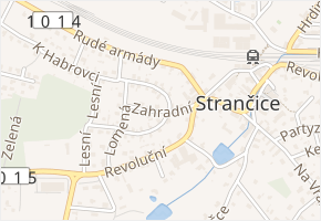 Zahradní v obci Strančice - mapa ulice