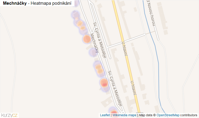 Mapa Mechnáčky - Firmy v ulici.
