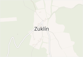 Zuklín v obci Strašín - mapa části obce