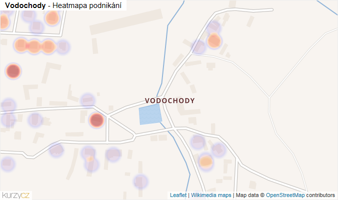 Mapa Vodochody - Firmy v části obce.