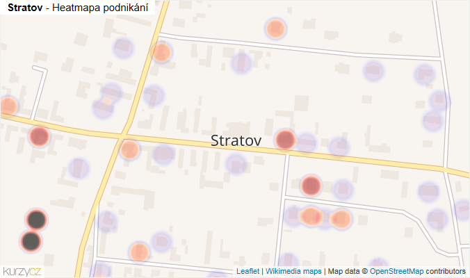 Mapa Stratov - Firmy v části obce.