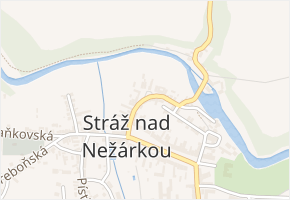 Malé náměstí v obci Stráž nad Nežárkou - mapa ulice