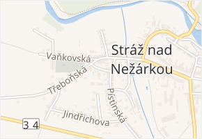 Mýtní v obci Stráž nad Nežárkou - mapa ulice