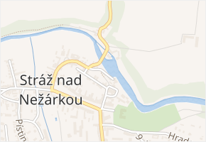 Pod hradbami v obci Stráž nad Nežárkou - mapa ulice