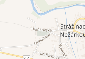 Vaňkovská v obci Stráž nad Nežárkou - mapa ulice