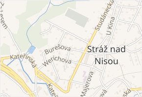 Burešova v obci Stráž nad Nisou - mapa ulice