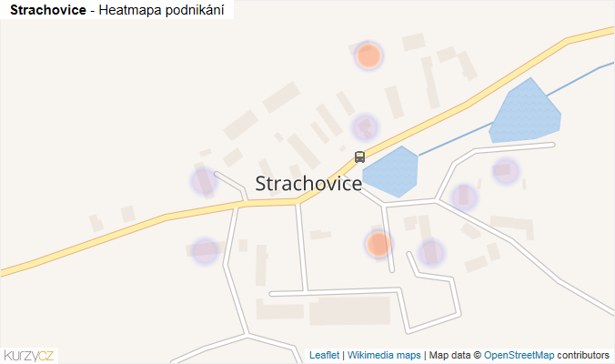 Mapa Strachovice - Firmy v části obce.