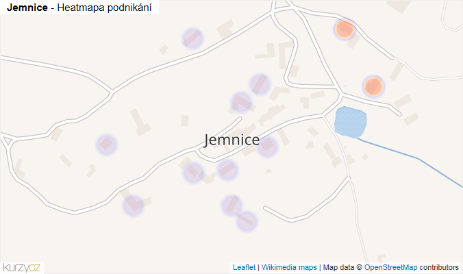 Mapa Jemnice - Firmy v části obce.