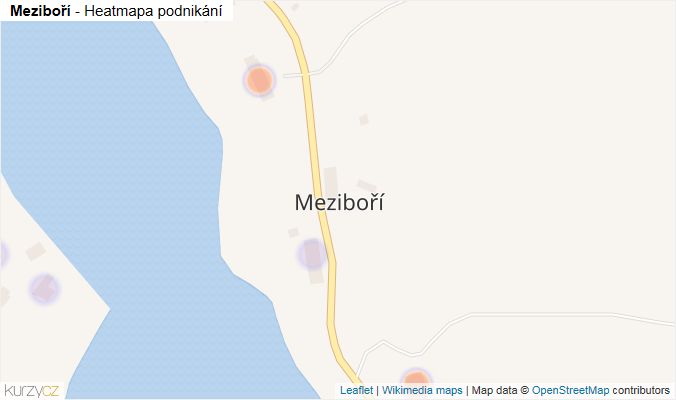Mapa Meziboří - Firmy v části obce.