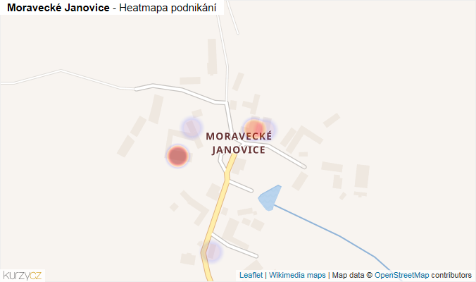 Mapa Moravecké Janovice - Firmy v části obce.