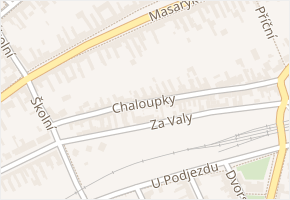 Chaloupky v obci Strážnice - mapa ulice