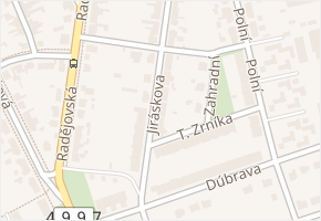 Jiráskova v obci Strážnice - mapa ulice