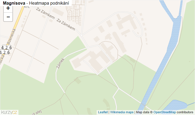 Mapa Magnisova - Firmy v ulici.