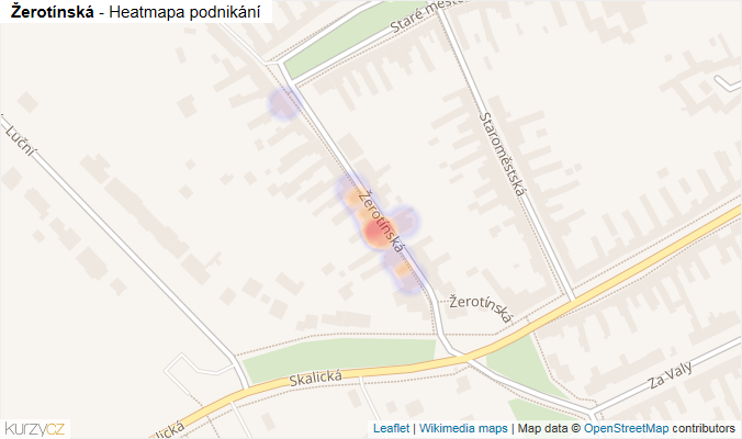 Mapa Žerotínská - Firmy v ulici.