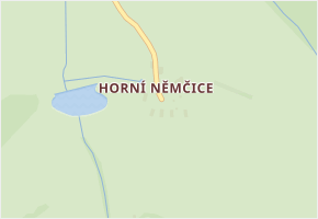 Horní Němčice v obci Strážov - mapa části obce