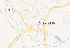 Husova v obci Strážov - mapa ulice