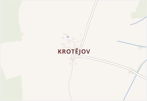 Krotějov v obci Strážov - mapa části obce