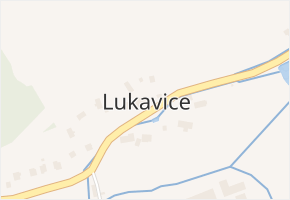 Lukavice v obci Strážov - mapa části obce