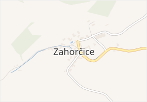 Zahorčice v obci Strážov - mapa části obce