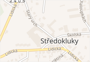 Lidická v obci Středokluky - mapa ulice