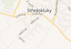Měsíční v obci Středokluky - mapa ulice