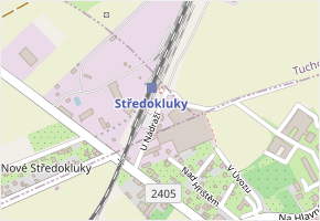 U Nádraží v obci Středokluky - mapa ulice