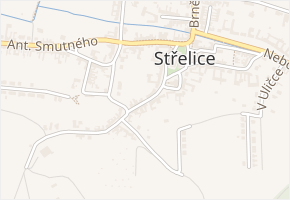 Bezručova v obci Střelice - mapa ulice