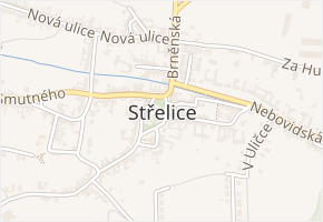 Hunkle v obci Střelice - mapa ulice