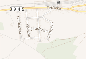 Jiráskova v obci Střelice - mapa ulice