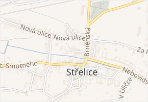 Malá stránka v obci Střelice - mapa ulice