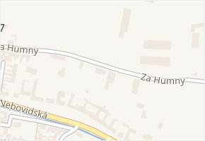 Za Humny v obci Střelice - mapa ulice
