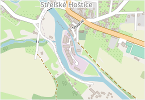 Tovární v obci Střelské Hoštice - mapa ulice