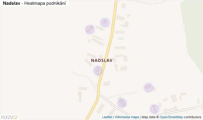 Mapa Nadslav - Firmy v části obce.