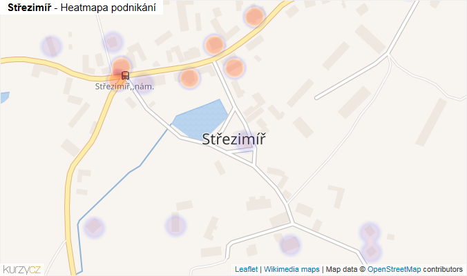 Mapa Střezimíř - Firmy v části obce.