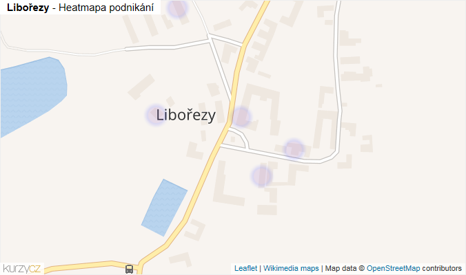 Mapa Libořezy - Firmy v části obce.