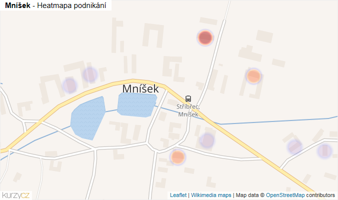 Mapa Mníšek - Firmy v části obce.