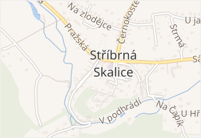 Hornická v obci Stříbrná Skalice - mapa ulice