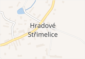 Hradové Střimelice v obci Stříbrná Skalice - mapa části obce