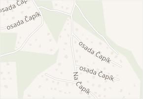 osada Čapík v obci Stříbrná Skalice - mapa ulice