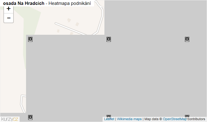 Mapa osada Na Hradcích - Firmy v ulici.
