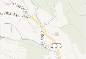 V Rovných v obci Stříbrná Skalice - mapa ulice