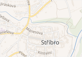 Bezručova v obci Stříbro - mapa ulice